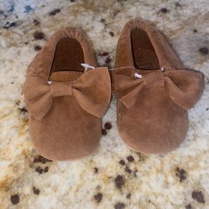 Faux Suede Baby Moccasins